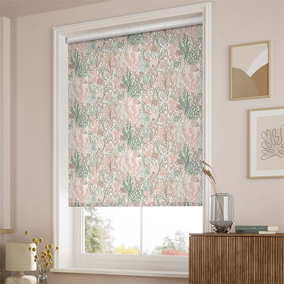 Anemone Blush Sage Roller Blind