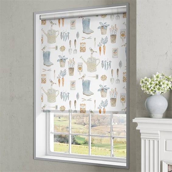 The Gardener Powder Blue Roller Blind