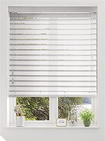 Milk White PVC Wooden Blind thumbnail image