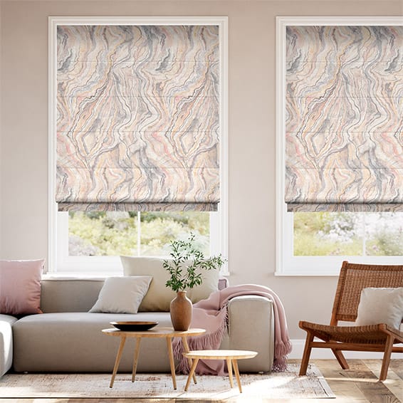 Electric Abelia Rose Quartz Roman Blind