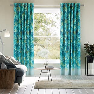 Acacia Tree Teal Curtains thumbnail image