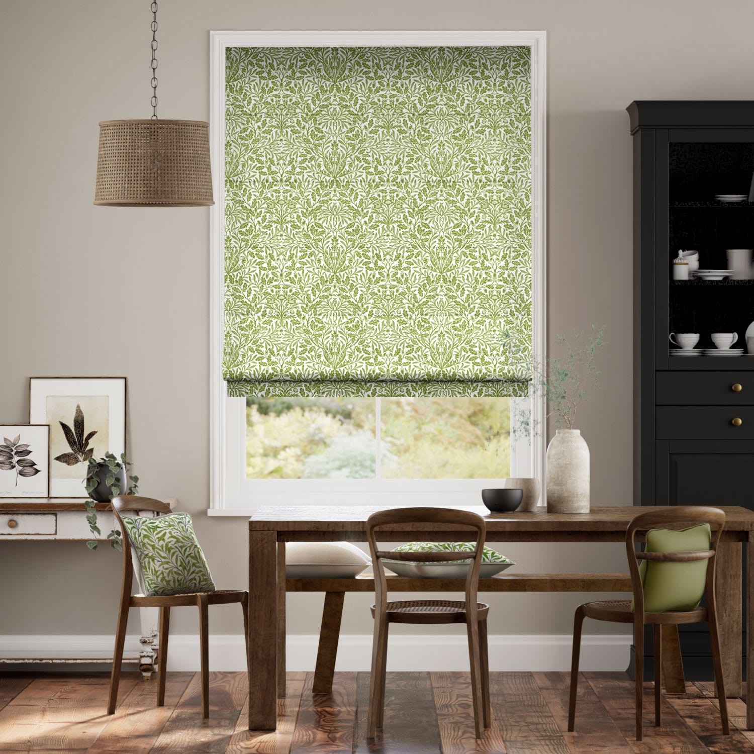 William Morris Acorn Leaf Roman Blind