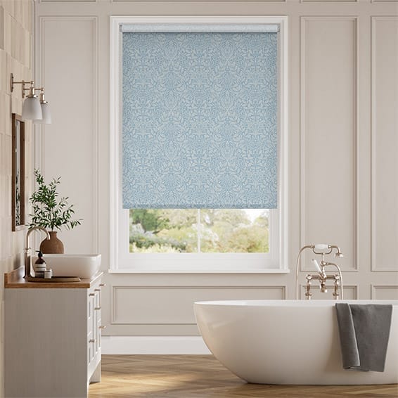 William Morris Acorn Soft Blue Roller Blind