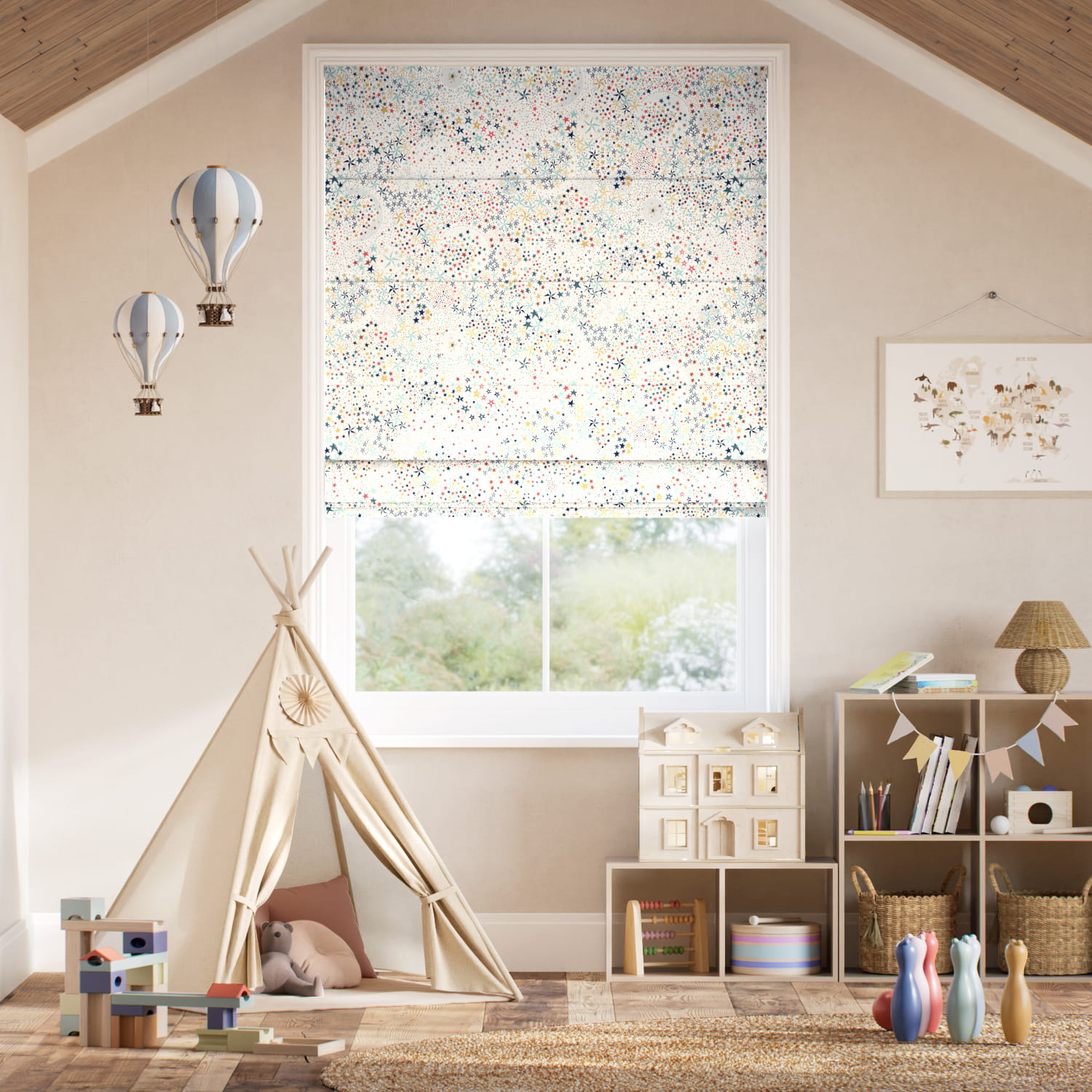 Adelajda Aurora Yellow Roman Blind