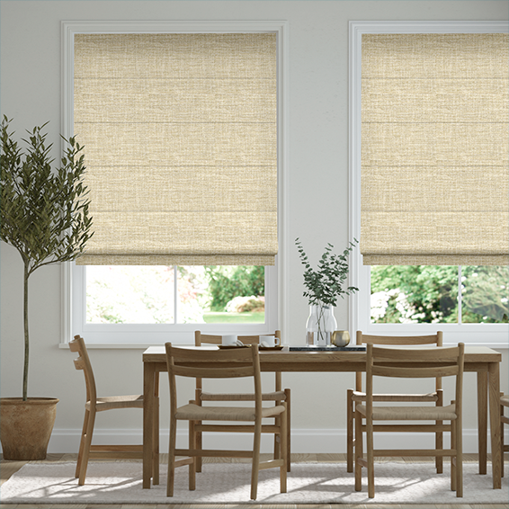 Alaina Speckled Gold Roman Blind