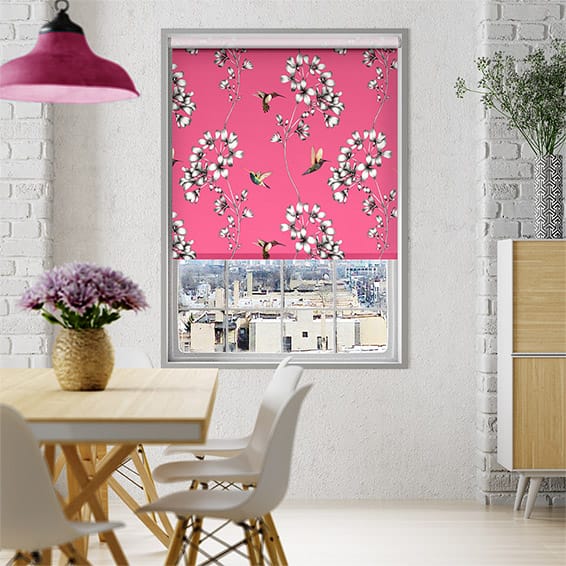 Amazilia Raspberry Roller Blind