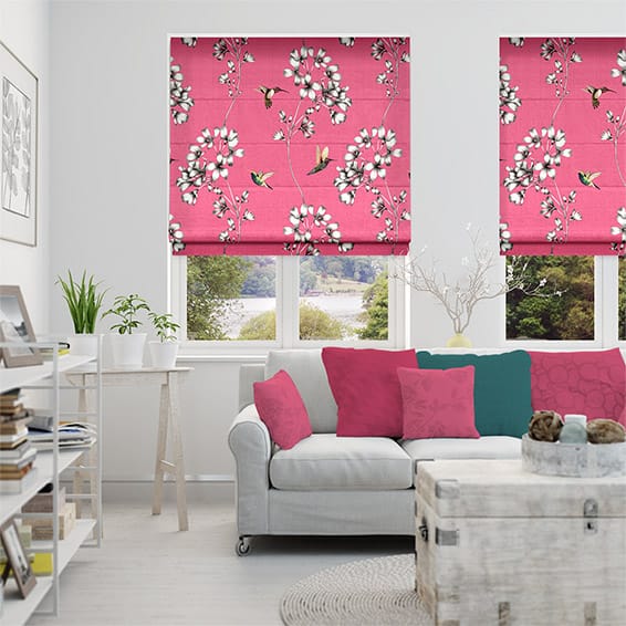 Amazilia Raspberry Roman Blind