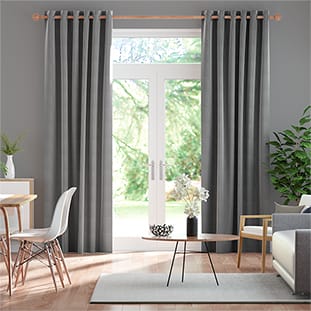 Amore Gunmetal Grey Curtains thumbnail image