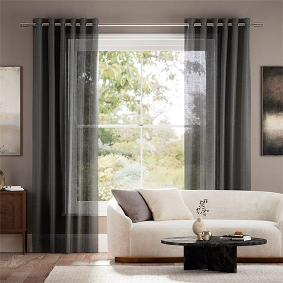 Aubade Sheer Slate Curtains