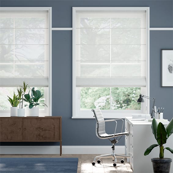 Aurora Sheer Ice White Roman Blind