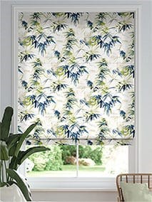 Bamboo Silhouette Blue Zest Roman Blind thumbnail image