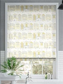 Beach Huts Honey Roman Blind thumbnail image