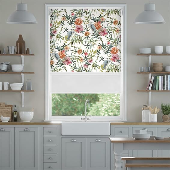 Double Roller Bella Heron Classic White Blind