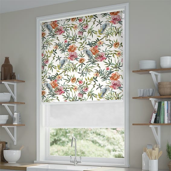 Double Roller Bella Heron Classic White Blind