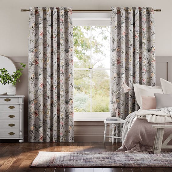 Bella Heron Silver Curtains