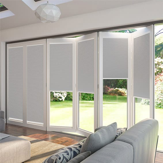 Bifold Clickfit Thermal Duolight Ash Grey Pleated Blind