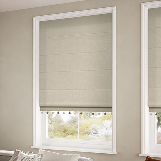 Bijou Linen Latte & Fawn Roman Blind