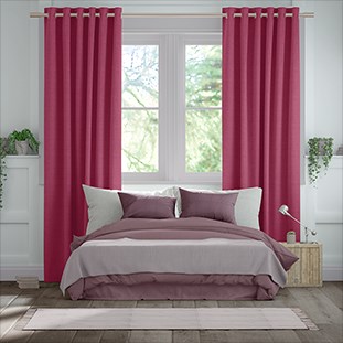 Bijou Linen Magenta Curtains thumbnail image