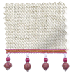 Bijou Linen Oatmeal & Fuchsia Roman Blind swatch image