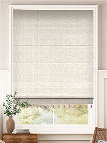 Bijou Linen Oatmeal & Fuchsia Roman Blind thumbnail image