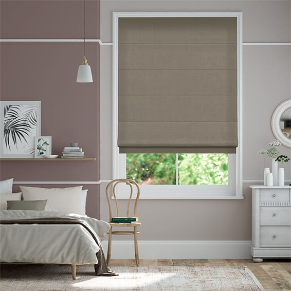 Bijou Linen Taupe  Roman Blind