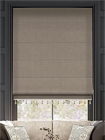 Bijou Linen Taupe & Truffle Roman Blind thumbnail image