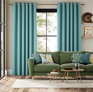 Bijou Linen Turquoise Curtains thumbnail image