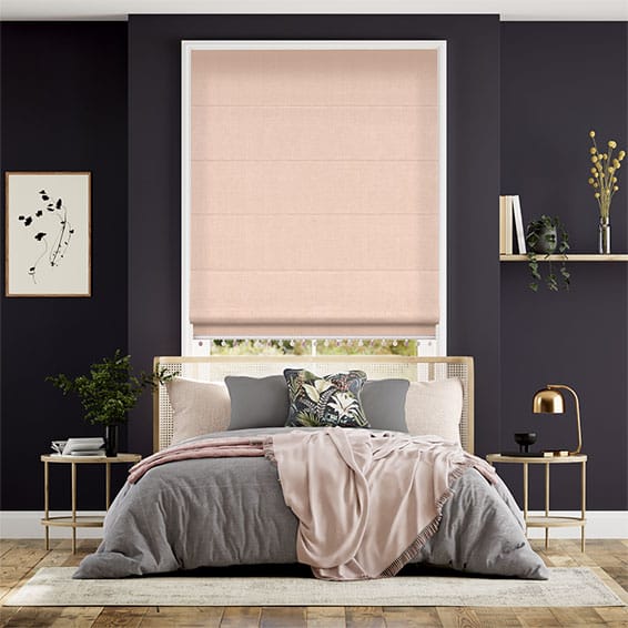 Bijou Linen Vintage Pink & Blush Roman Blind