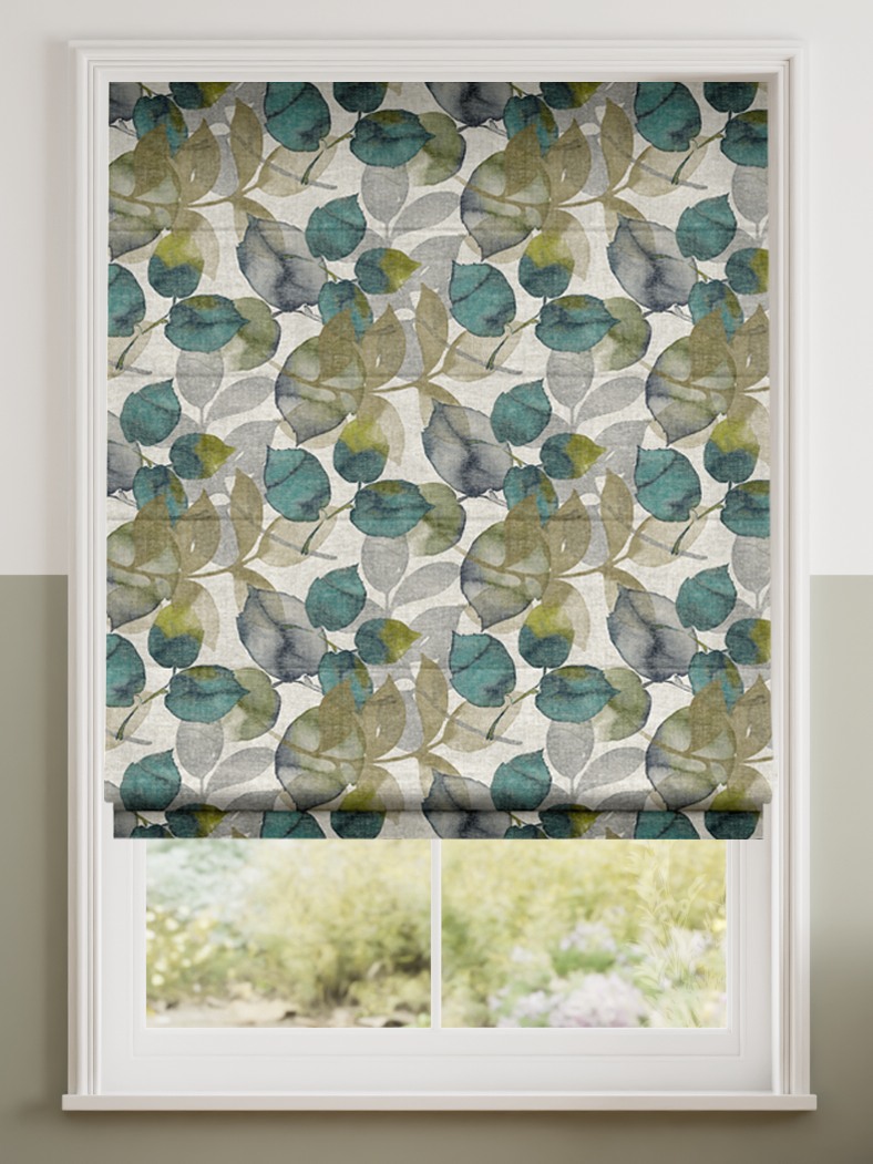 Blakely Linen Vintage Cyan Spring Roman Blind thumbnail image