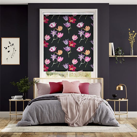 Blooms Ebony Roller Blind