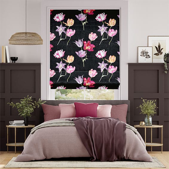 Blooms Ebony Roman Blind