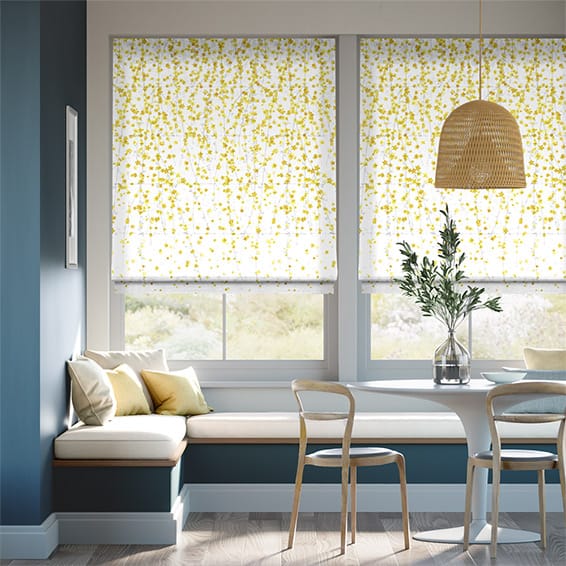 Blossom Yellow Roman Blind