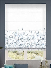 Blowing Grasses Blue Roman Blind thumbnail image