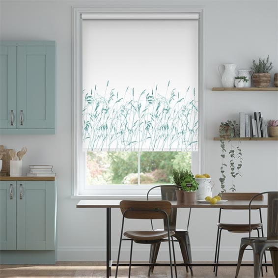 Blowing Grasses Jade Roller Blind