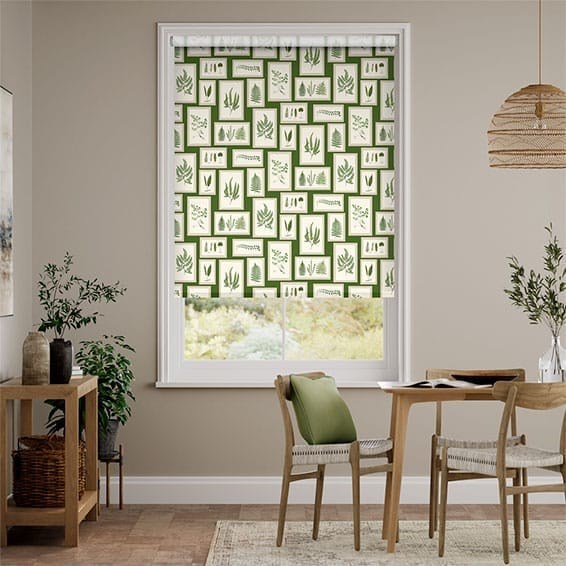 Botanical Ferns Grass Green Roller Blind