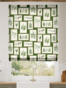 Botanical Ferns Grass Green Roman Blind thumbnail image