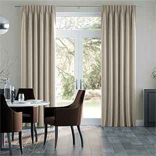 Canterbury Velvet Cream Curtains thumbnail image