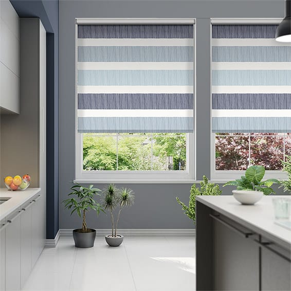 Cardigan Stripe Blue Horizon Roller Blind