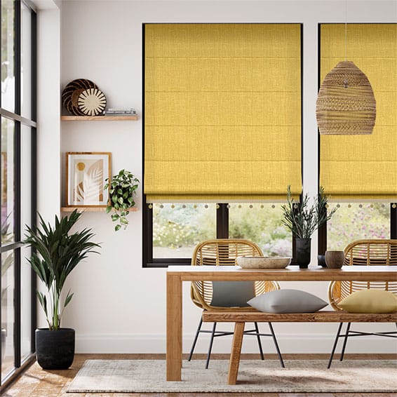 Cavendish Mimosa Gold & Turmeric  Roman Blind