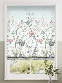 Chinoiserie Duck Egg Roman Blind thumbnail image