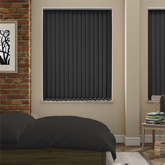 Serenity Blockout Ebony Vertical Blind - 127mm Slat