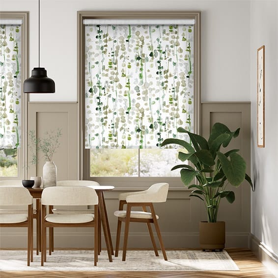 Choices Alyssa Linen Leaf Green Roller Blind