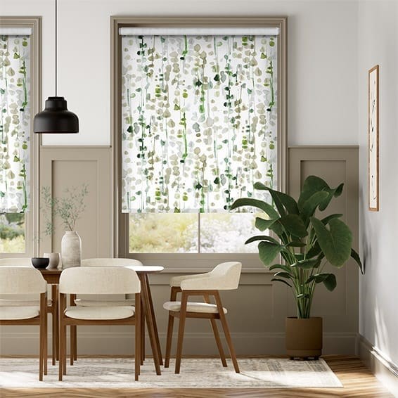 Choices Alyssa Linen Leaf Green Roller Blind