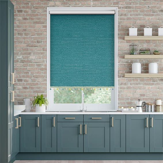 Choices Cavendish Caribbean Blue & Spring Roller Blind