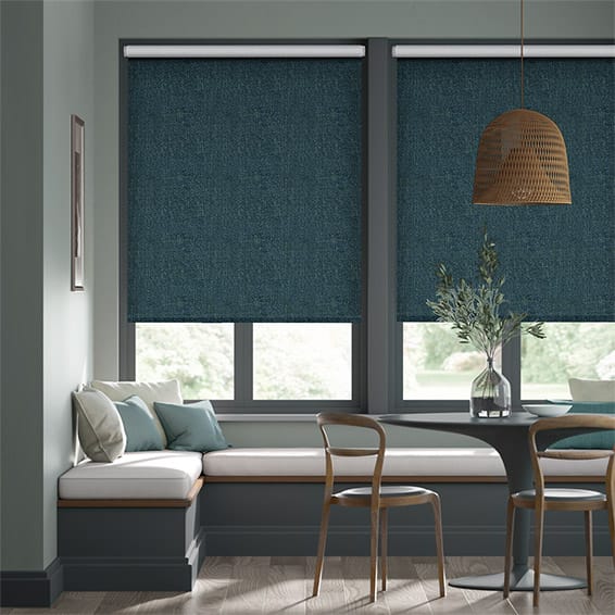 Choices Delphi Chenille Weave Agean Blue Roller Blind