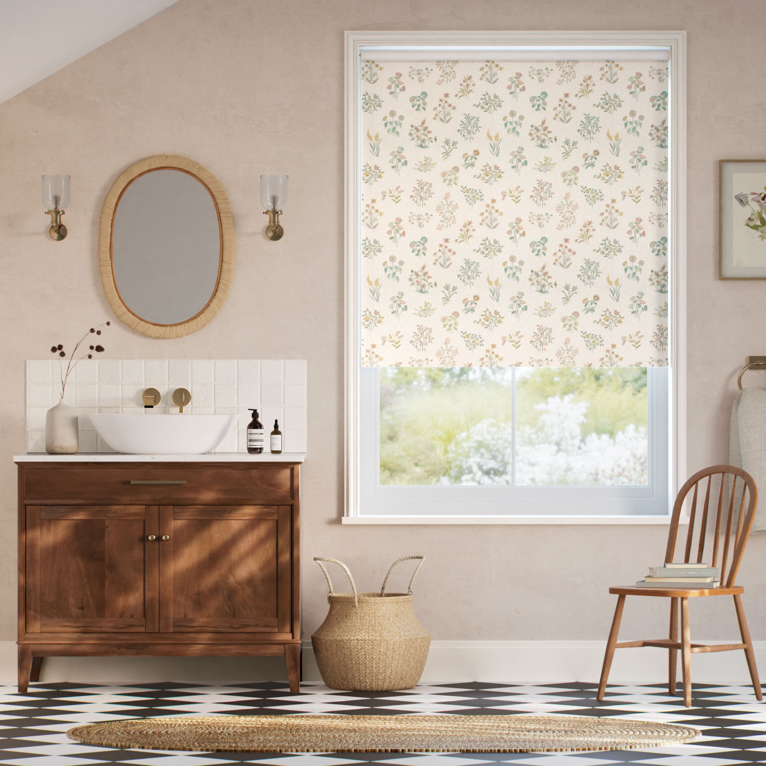 Shepherdly Meadow Birch Roller Blind