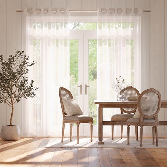 Cirrus Sheer Bright White Curtains