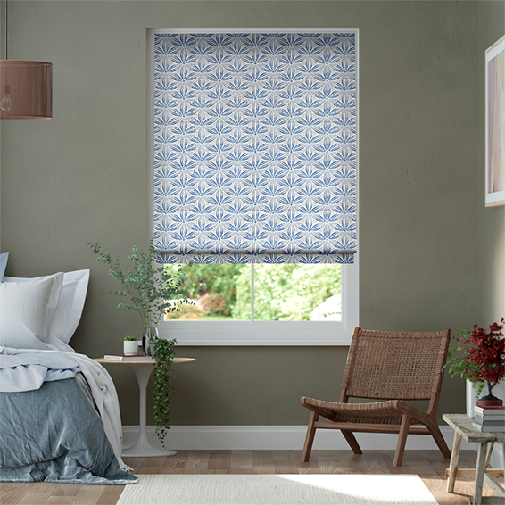 Clematis Ombre Blue Roman Blind