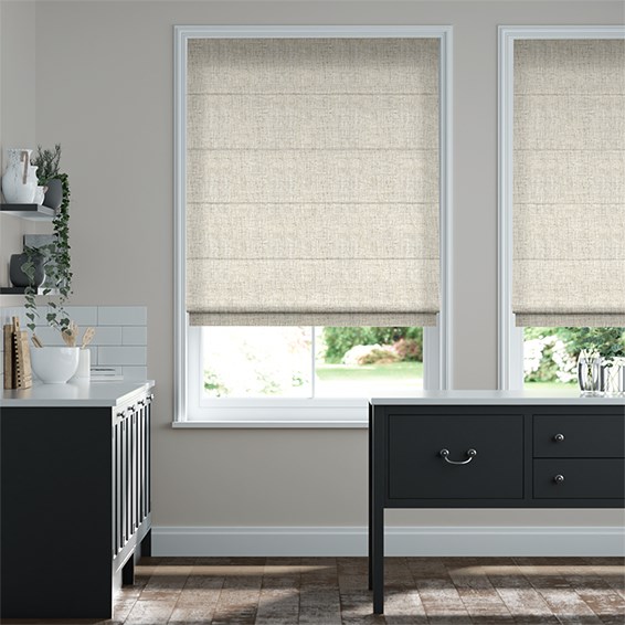 Click2Fit Bijou Linen Oatmeal Roman Blind