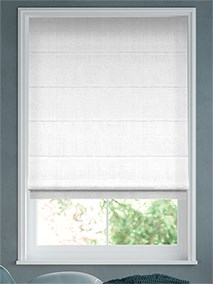 Click2Fit Bijou Linen White Roman Blind thumbnail image